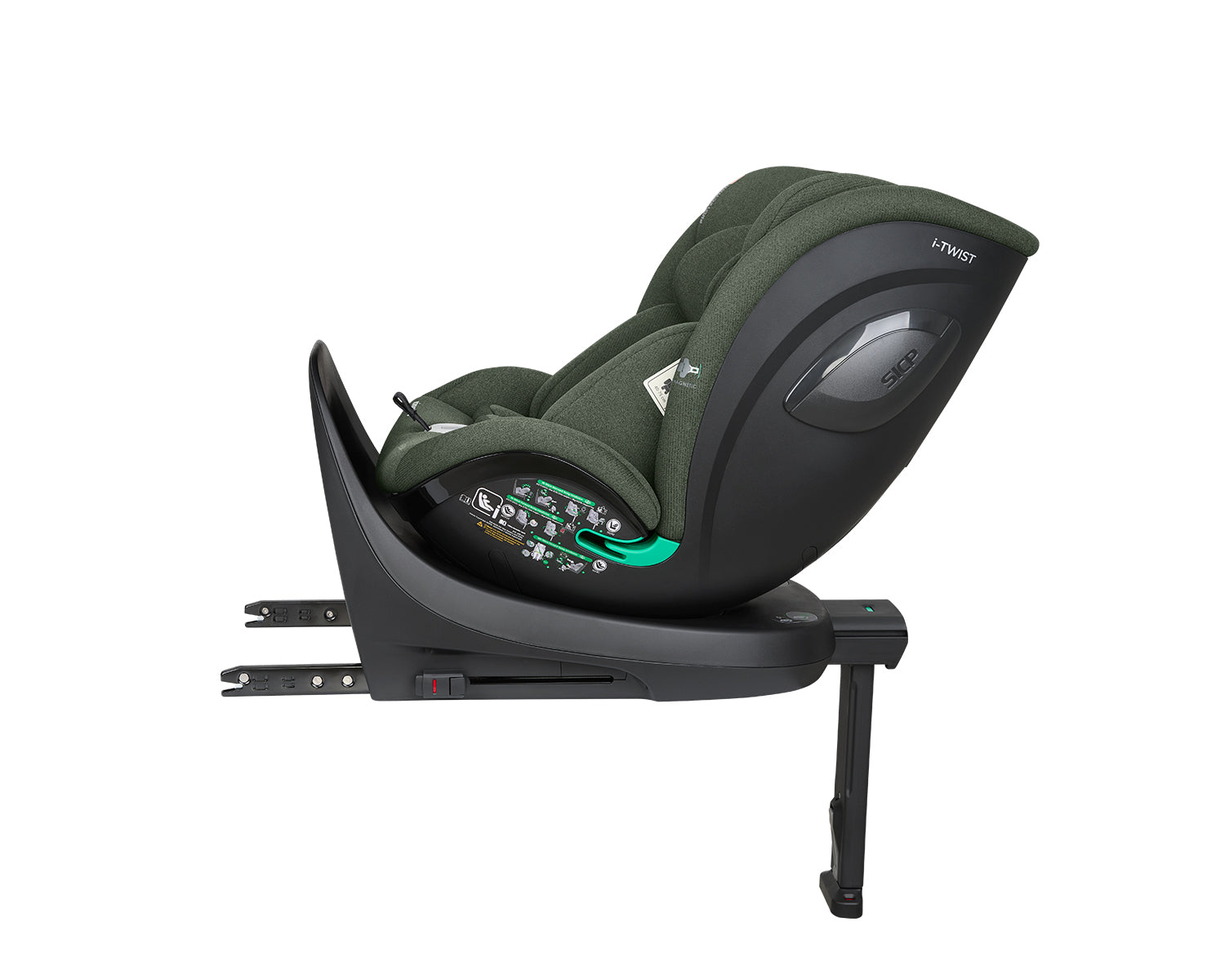 Стол за кола 40-150 см i-Twist i-SIZE Army Green by Kikkaboo