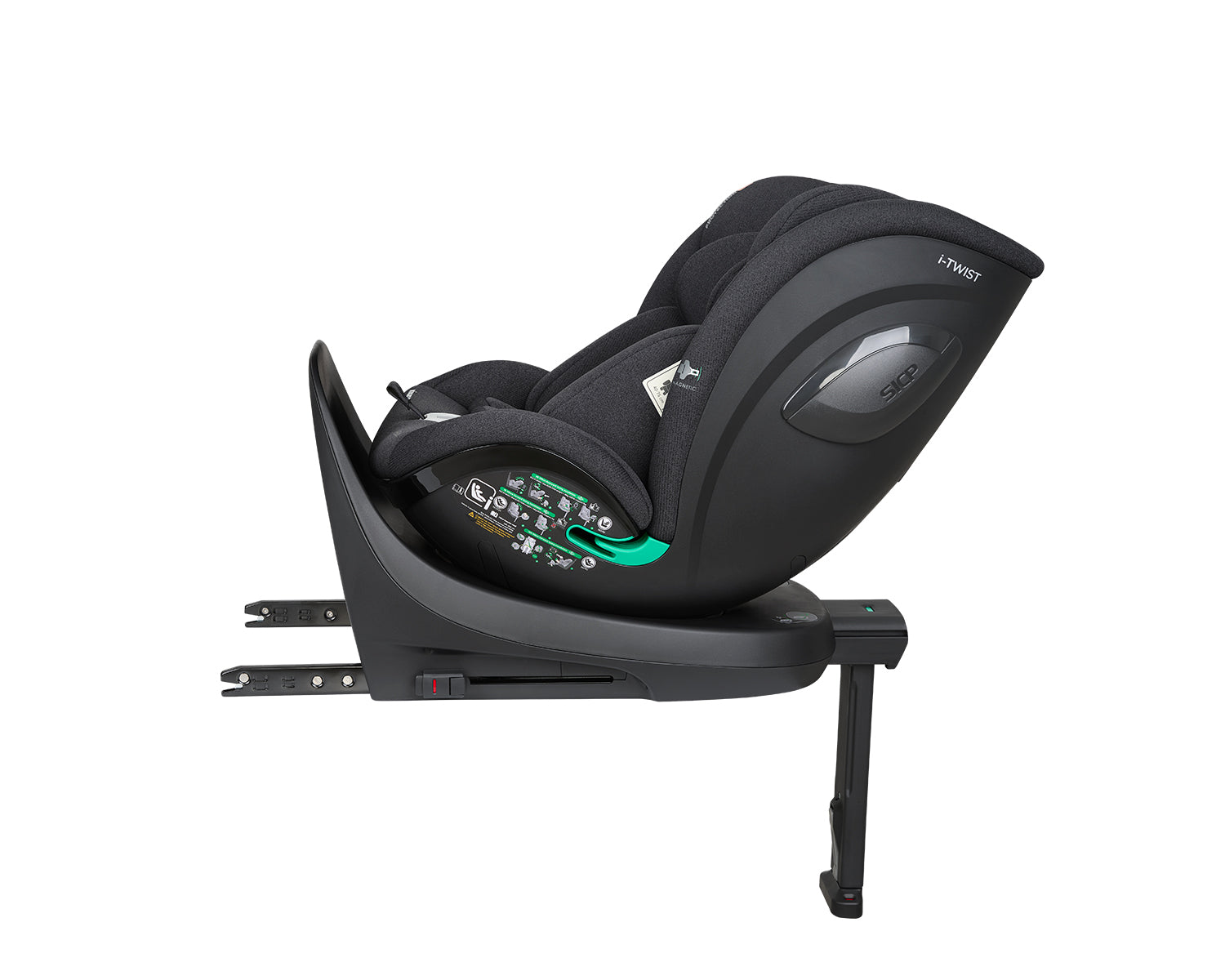Стол за кола 40-150 см i-Twist i-SIZE Black by Kikkaboo