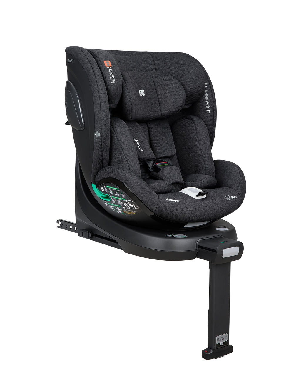 Стол за кола 40-150 см i-Twist i-SIZE Black by Kikkaboo