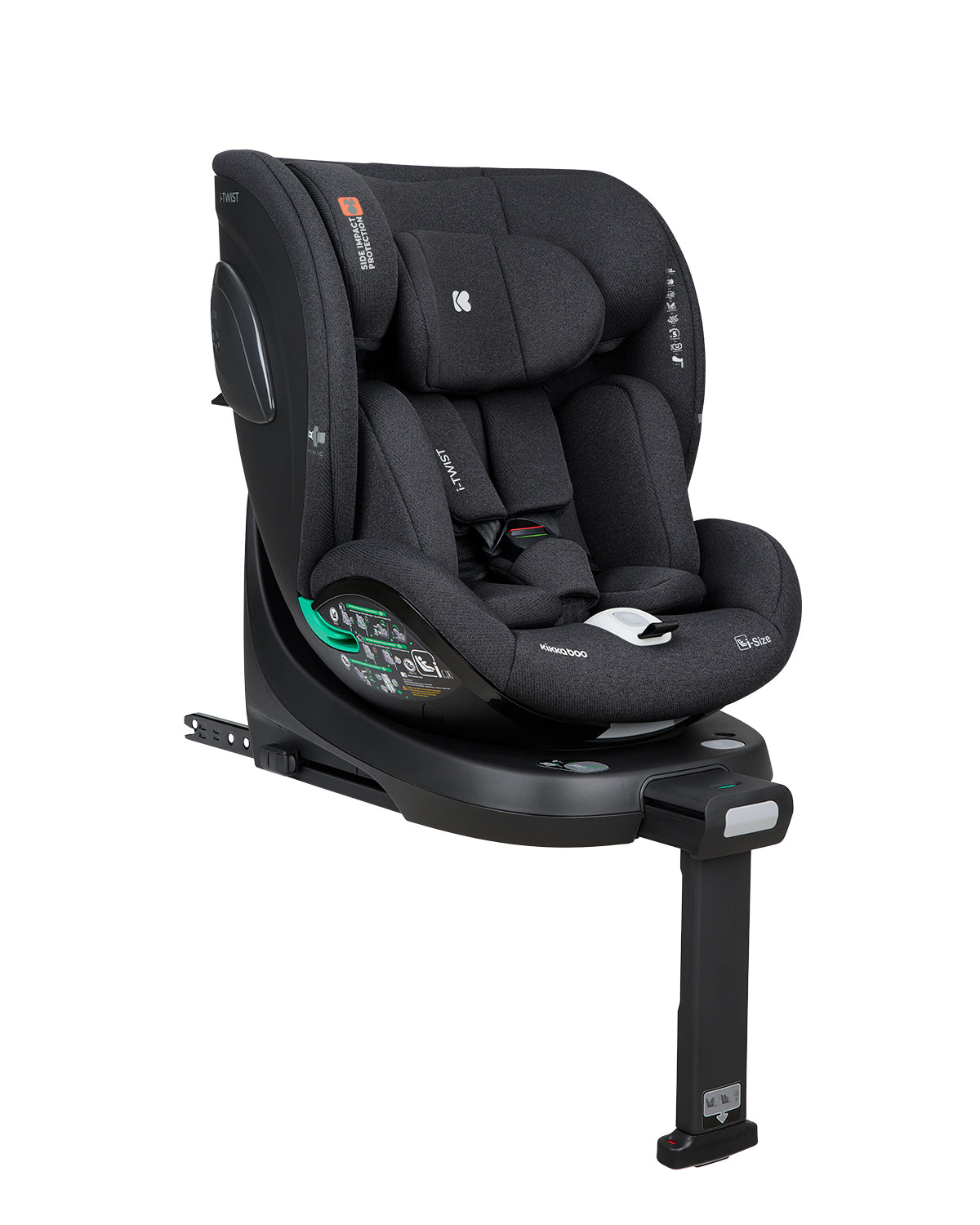 Стол за кола 40-150 см i-Twist i-SIZE Black by Kikkaboo