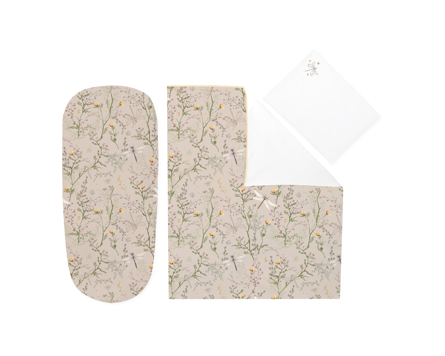 Бебешки спален комплект за количка 6 части Secret Garden Beige by Kikkaboo