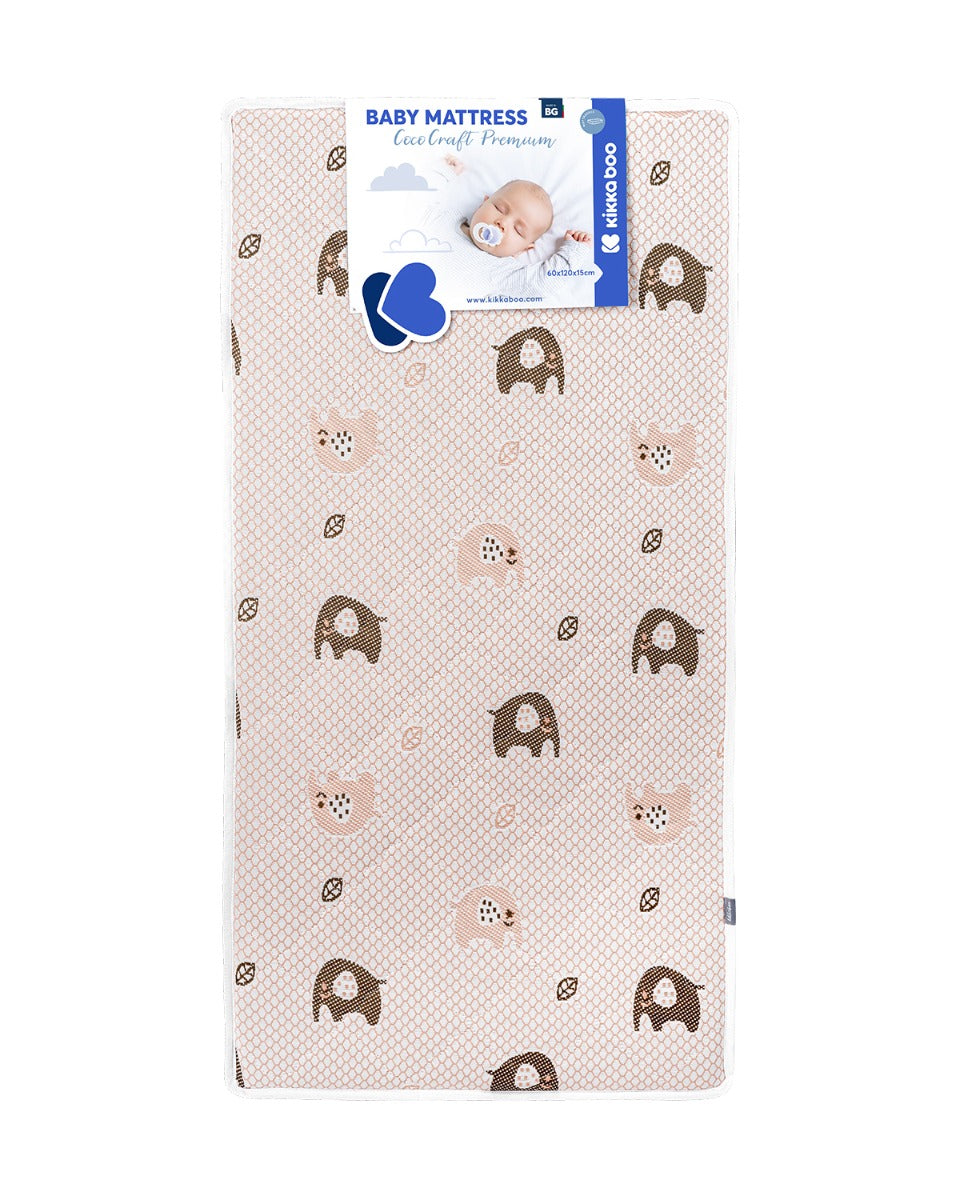 Матрак CocoCraft Premium 60х120х15см Elephants Green by Kikkaboo