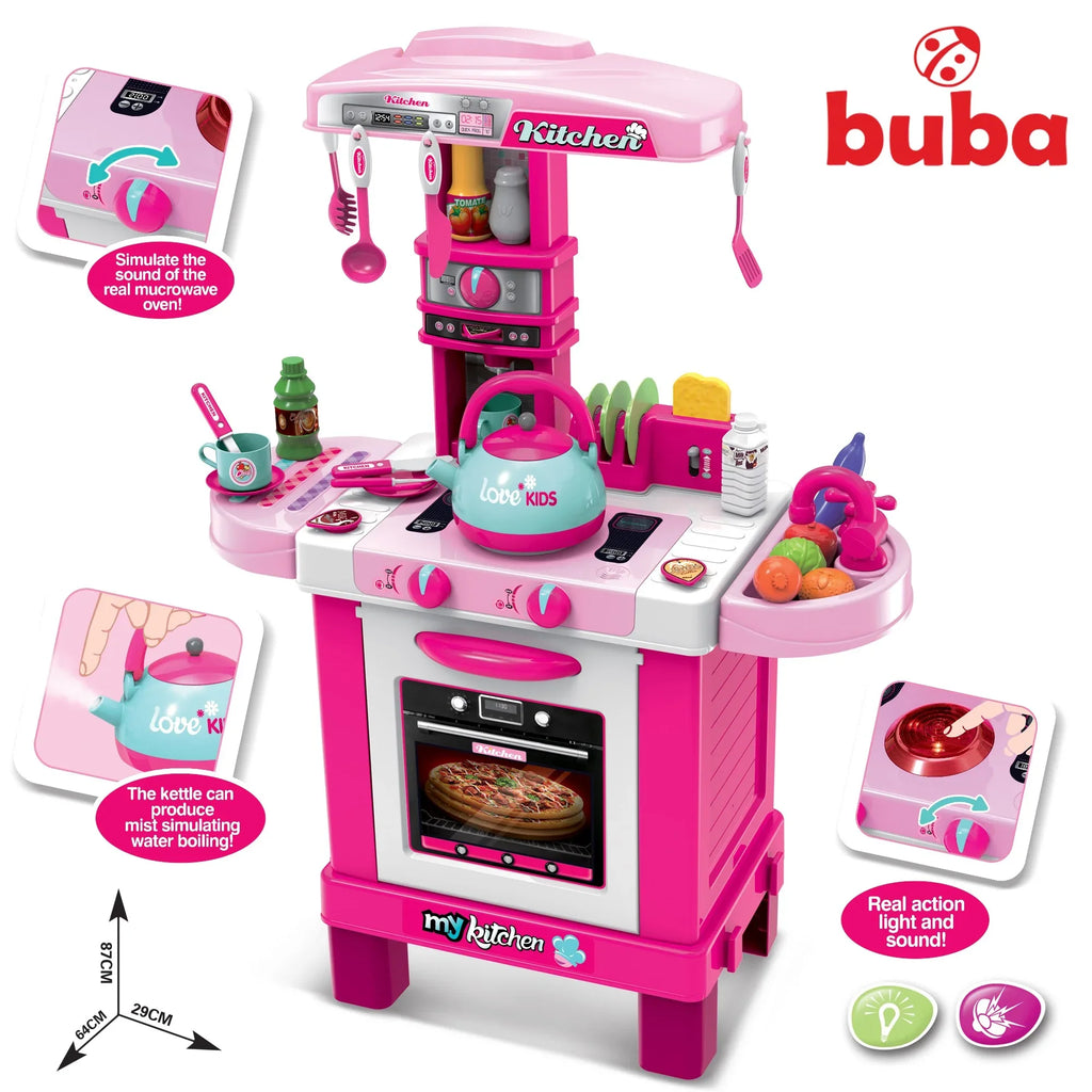 Детска индукционна кухня с чайник Buba 008-939, Розова by Buba