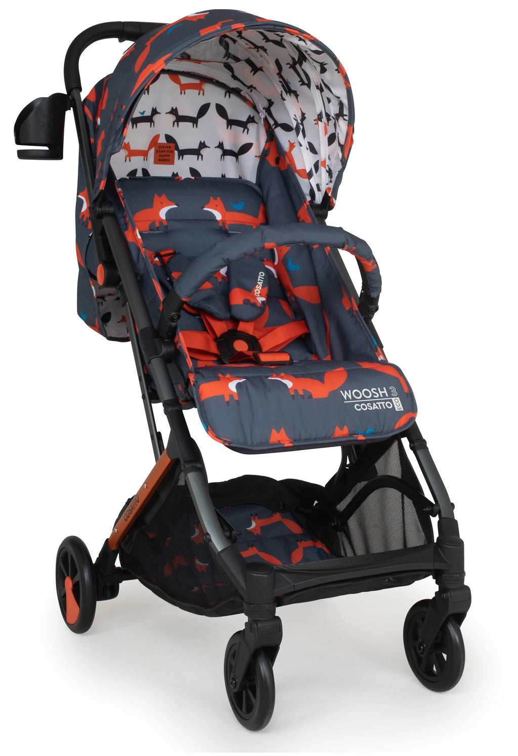 Cosatto CT5056 Woosh 3 Charcoal Mister Fox BB бебешка количка by Cosatto