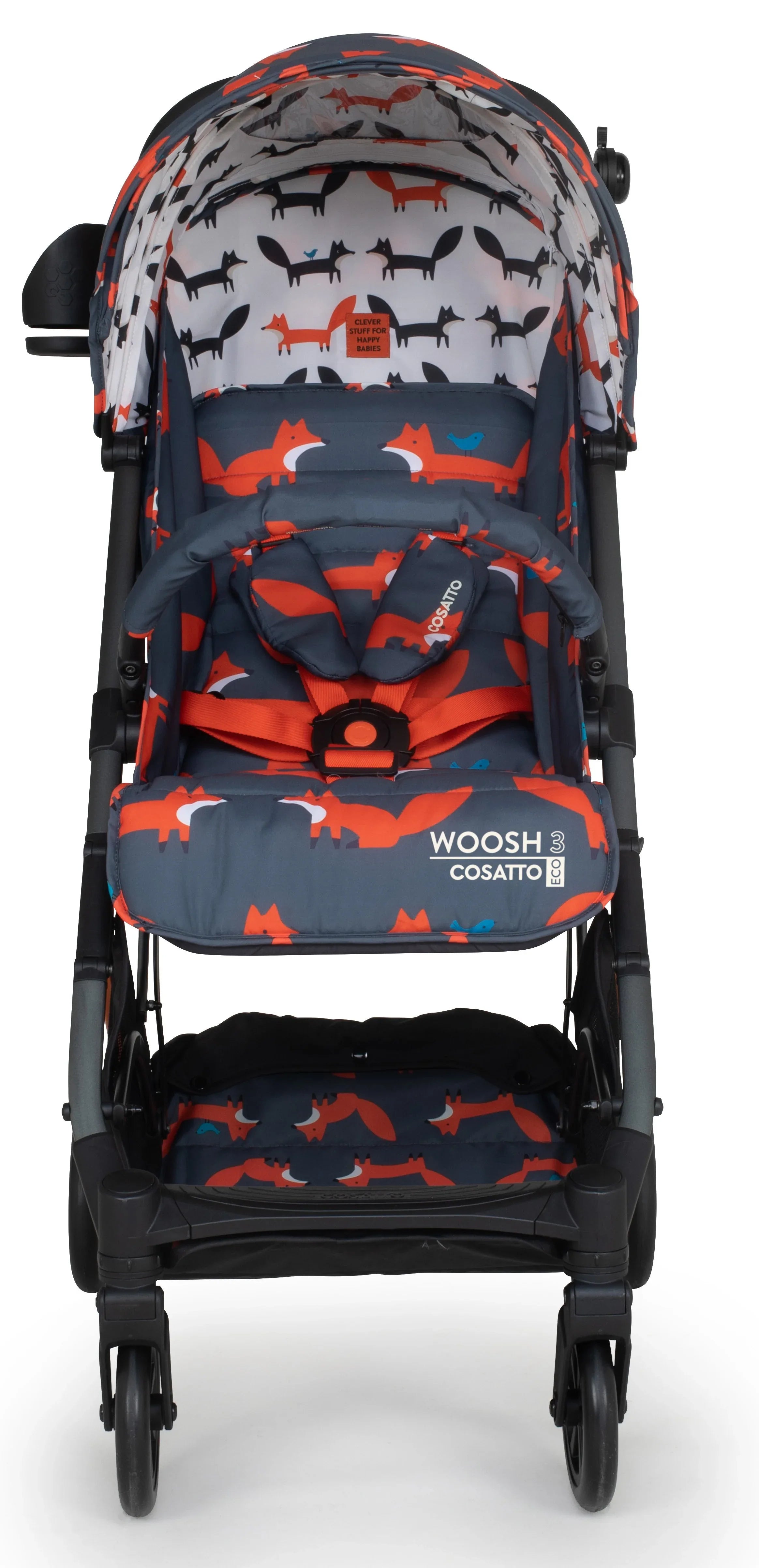 Cosatto CT5056 Woosh 3 Charcoal Mister Fox BB бебешка количка by Cosatto