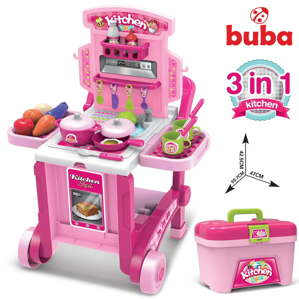 Детска кухня Buba Kitchen little Chef 008-927, Розова by Buba