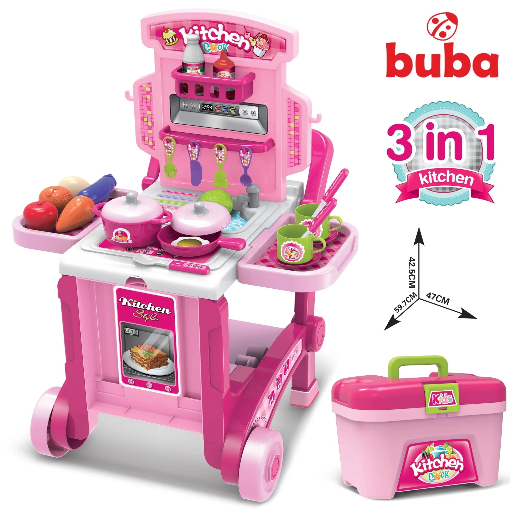 Детска кухня Buba Kitchen little Chef 008-927, Розова by Buba