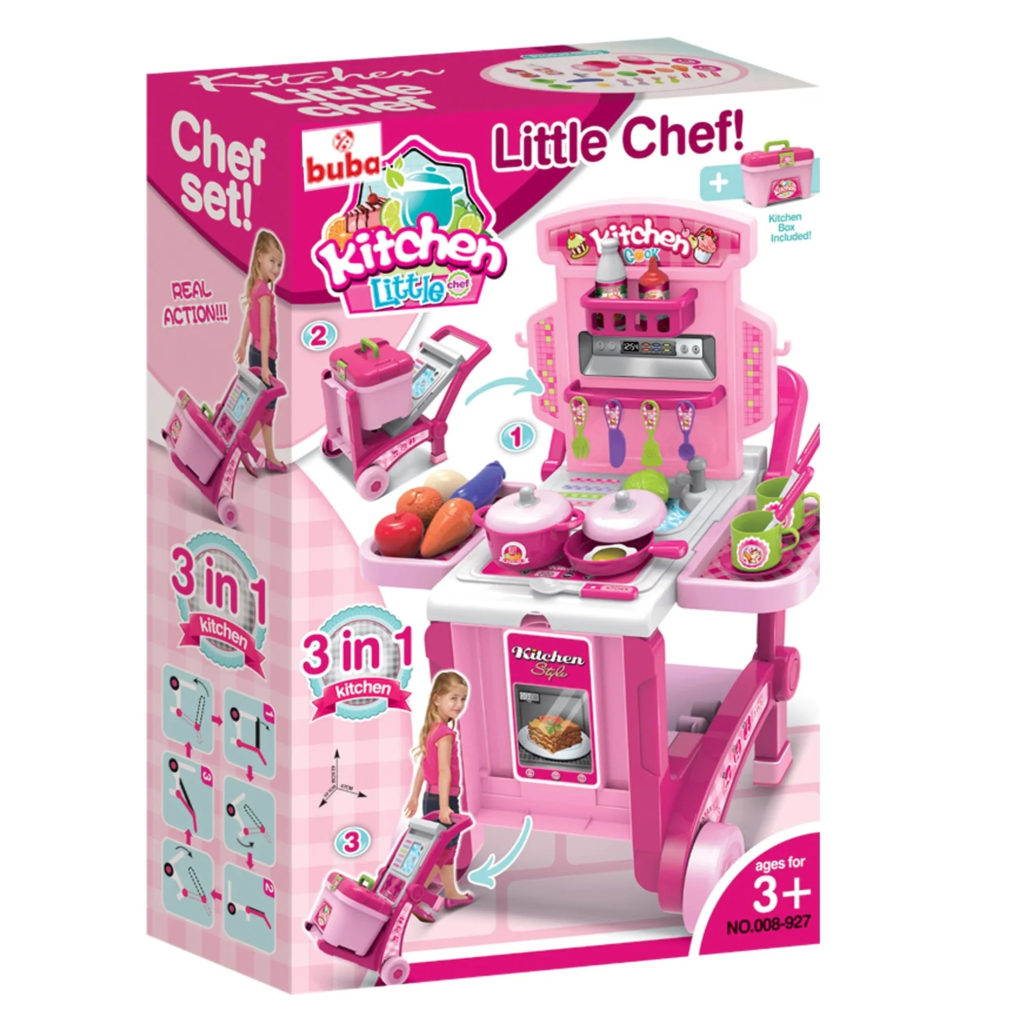 Детска кухня Buba Kitchen little Chef 008-927, Розова by Buba