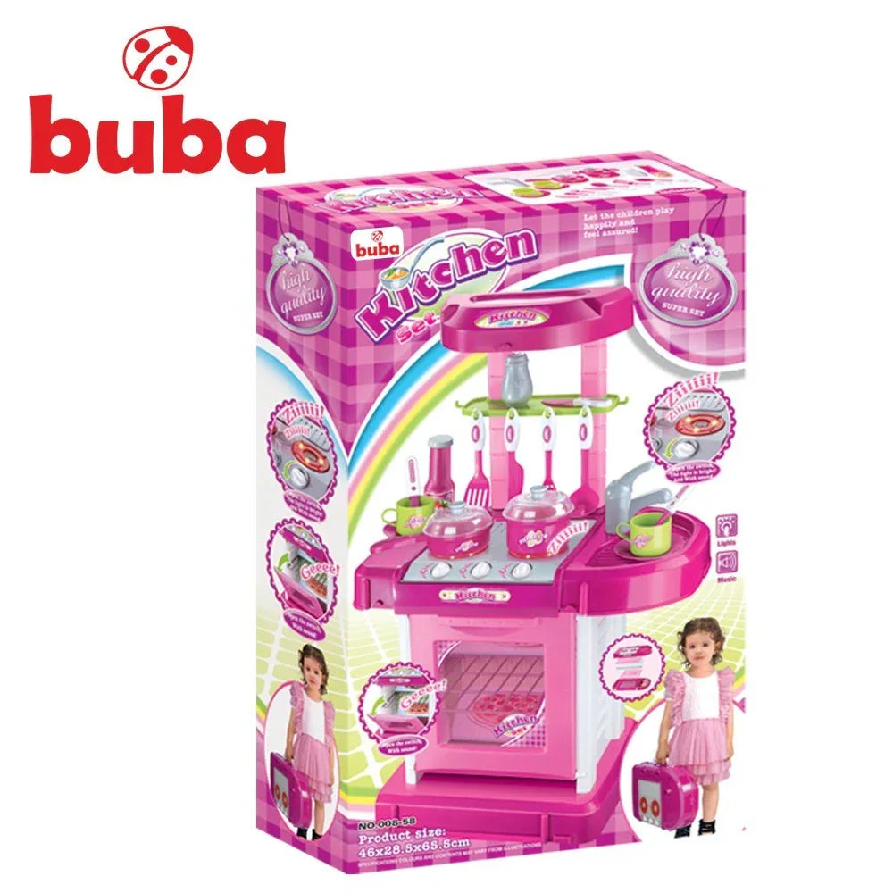 Детска кухня комплект розова 008-58/FS812 by Buba