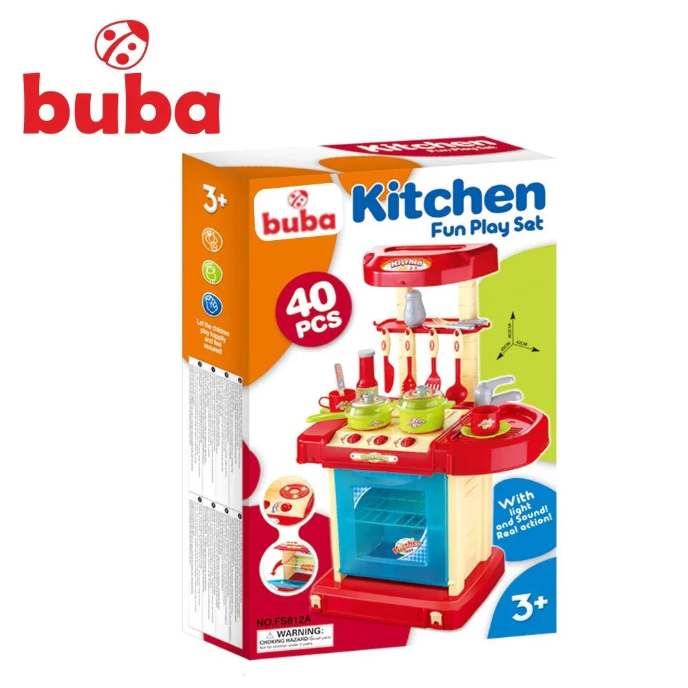 Детска кухня комплект червена 008-58А/FS812A by Buba