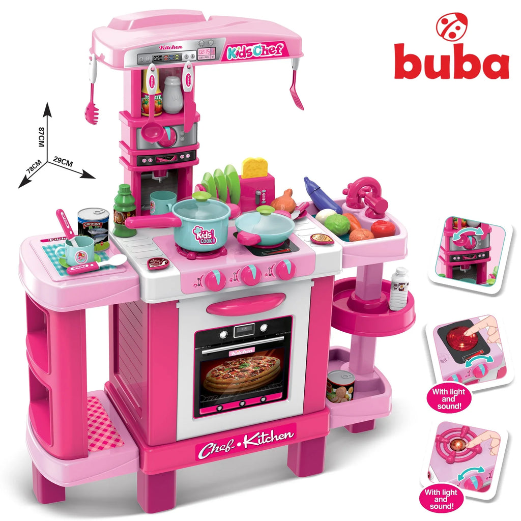 Детска кухня с реакция при докосване Buba 008-938, Розова by Buba