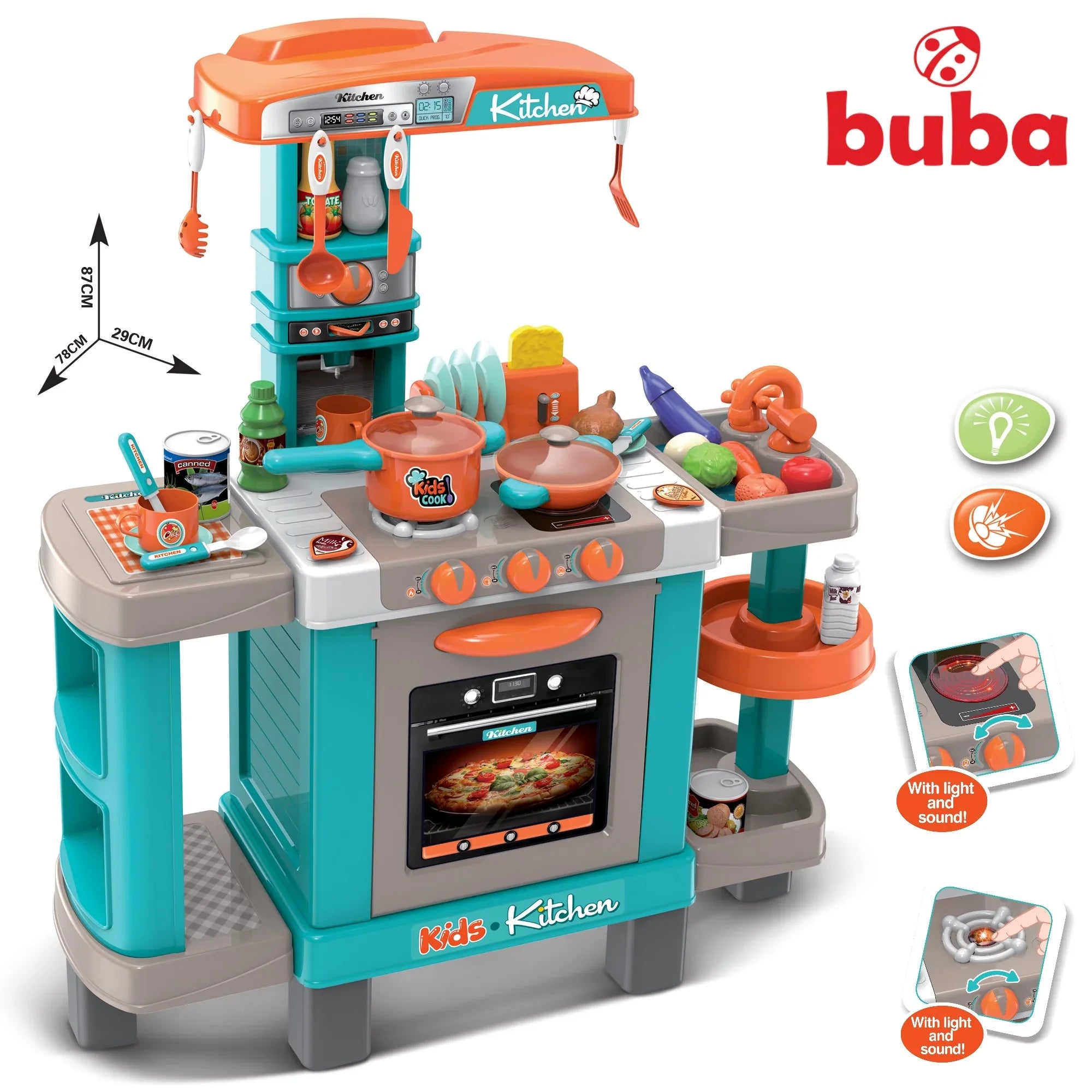 Детска кухня с реакция при докосване Buba 008-938А, Синя by Buba