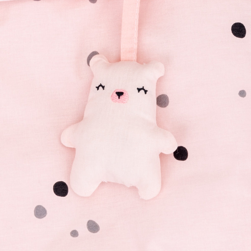 Кош за памперси с връзки Bear with me Pink by Kikkaboo