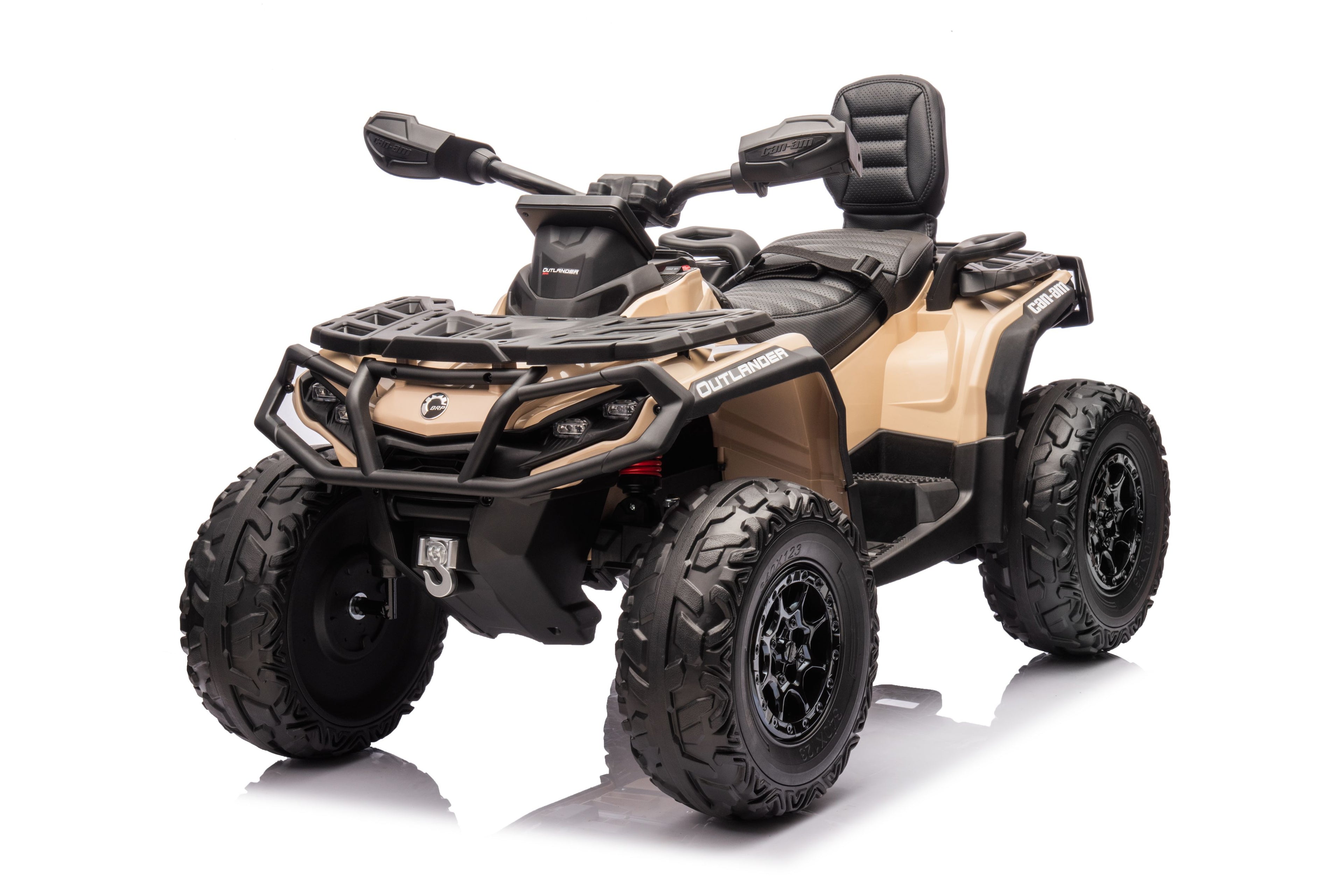 Акумулаторна кола Licensed Can Am Outlander ATV Khaki by Kikkaboo