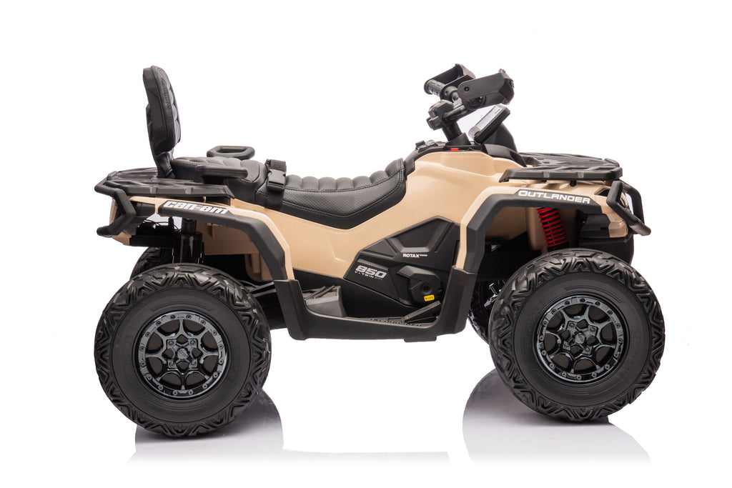 Акумулаторна кола Licensed Can Am Outlander ATV Khaki by Kikkaboo
