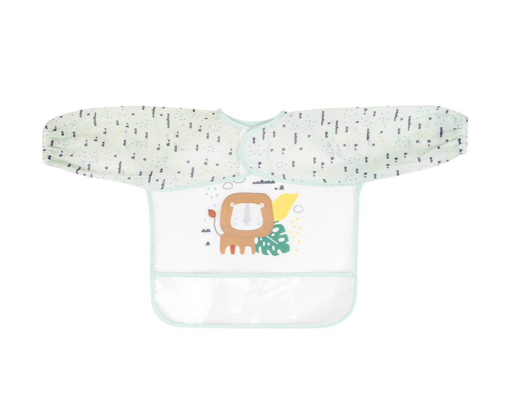 Непромокаем лигавник с ръкави и джоб Savanna Mint by Kikkaboo