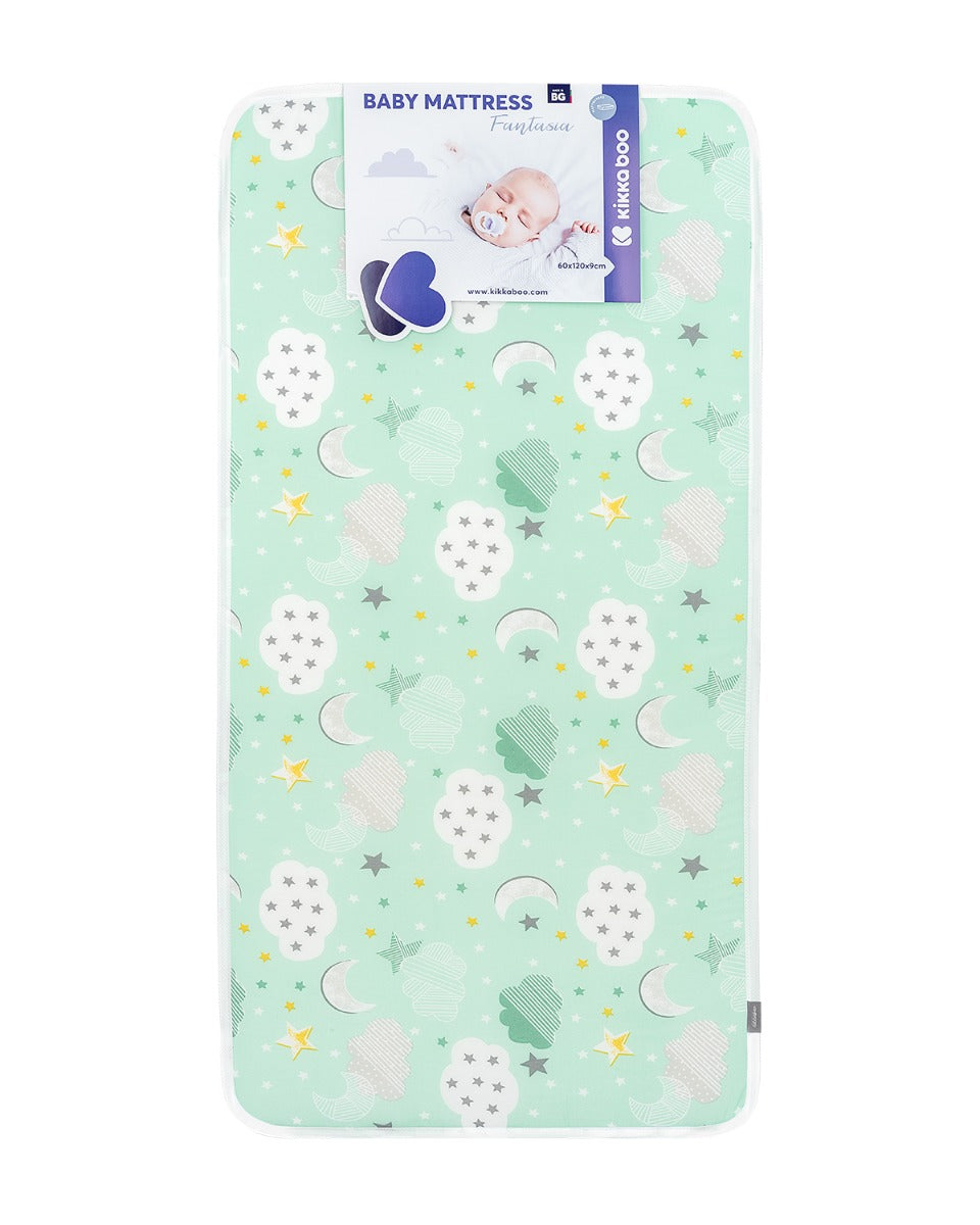 Матрак Fantasia 60x120x9см Clouds Mint by Kikkaboo