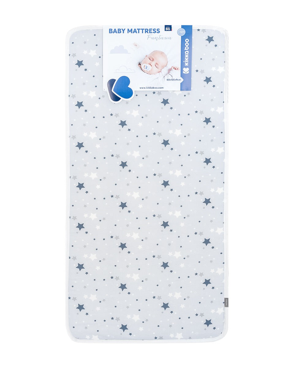 Матрак Fantasia 60x120x9см Stars Grey by Kikkaboo