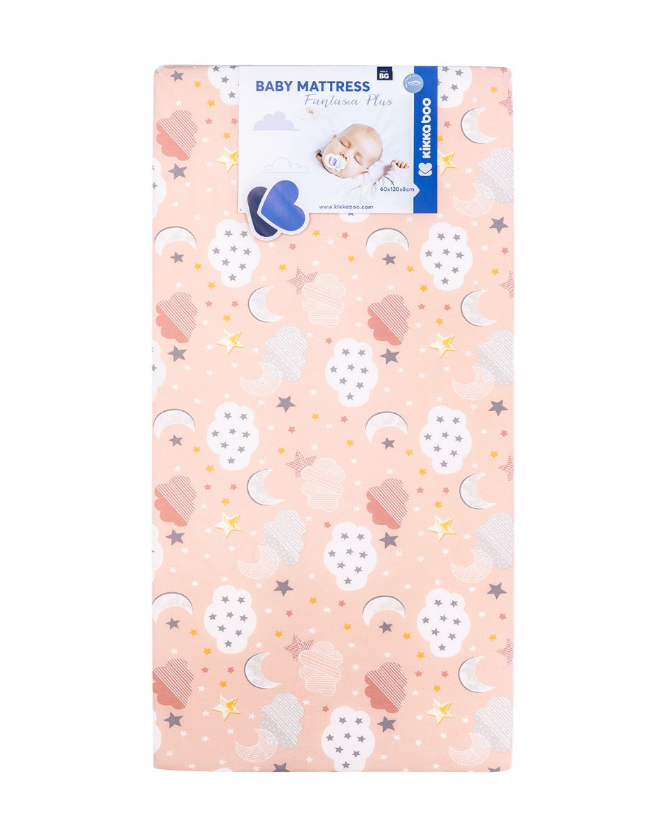 Матрак Fantasia Plus 60x120x8см Clouds Peach by Kikkaboo