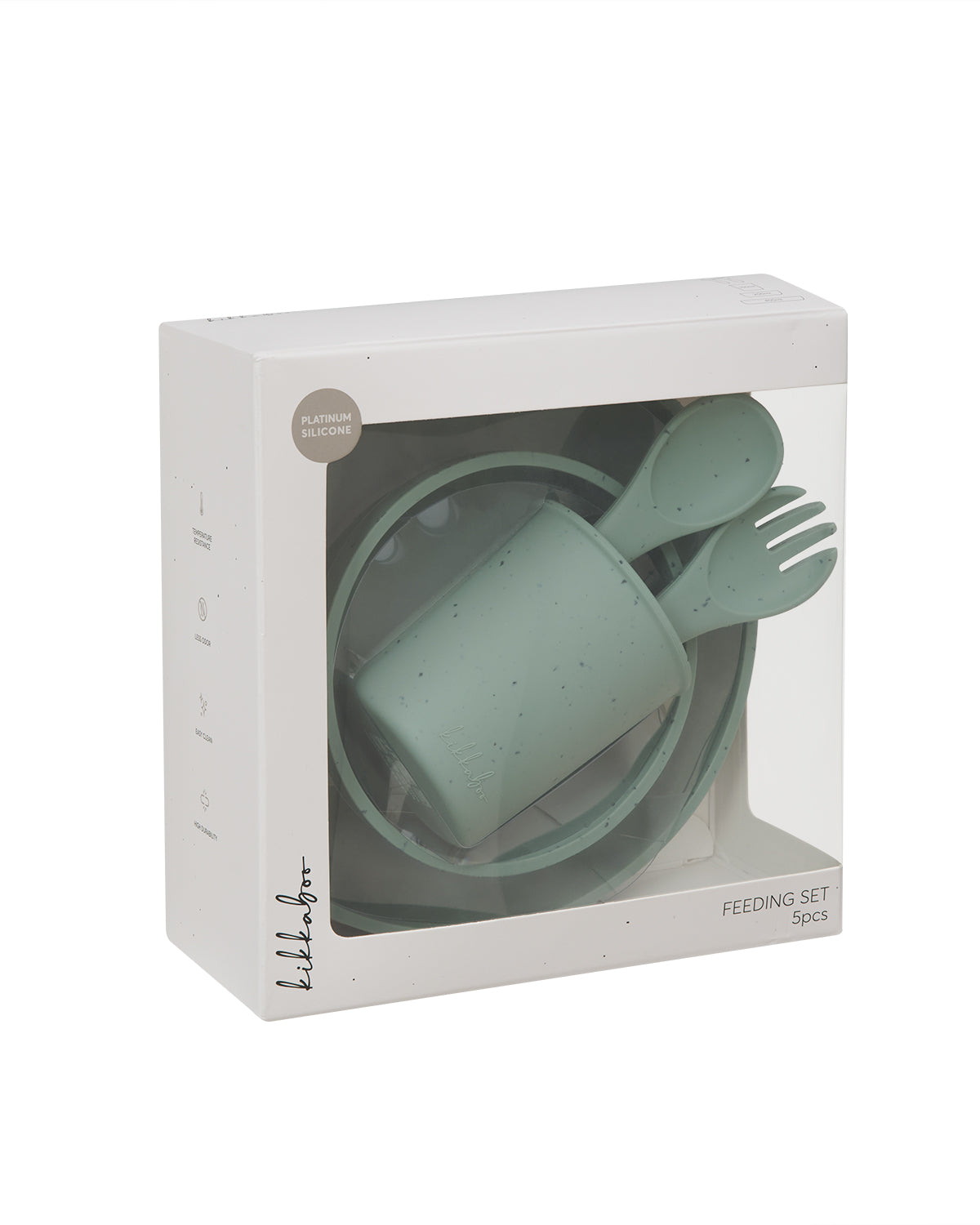 Сет за хранене 5 части Platinum Silicone Sage by Kikkaboo