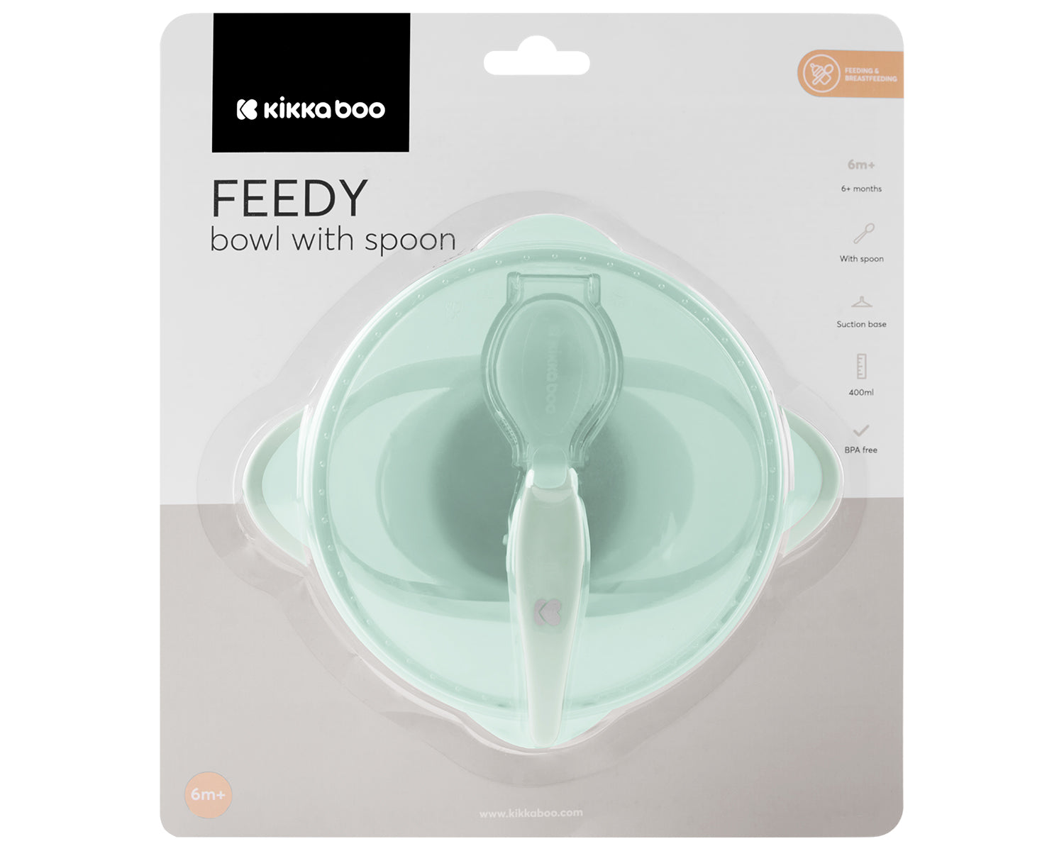 Купа с лъжица Feedy Mint by Kikkaboo