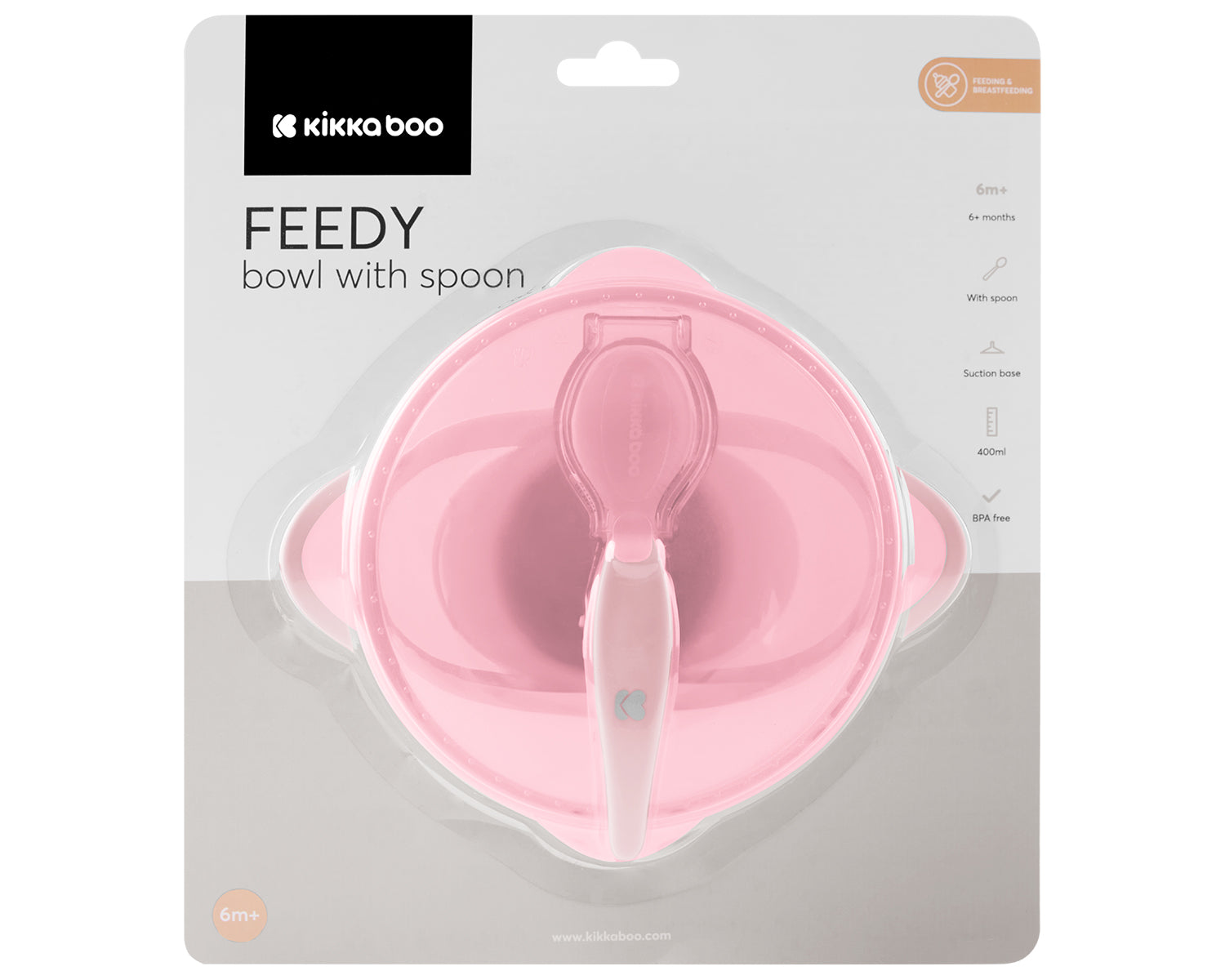 Купа с лъжица Feedy Pink by Kikkaboo
