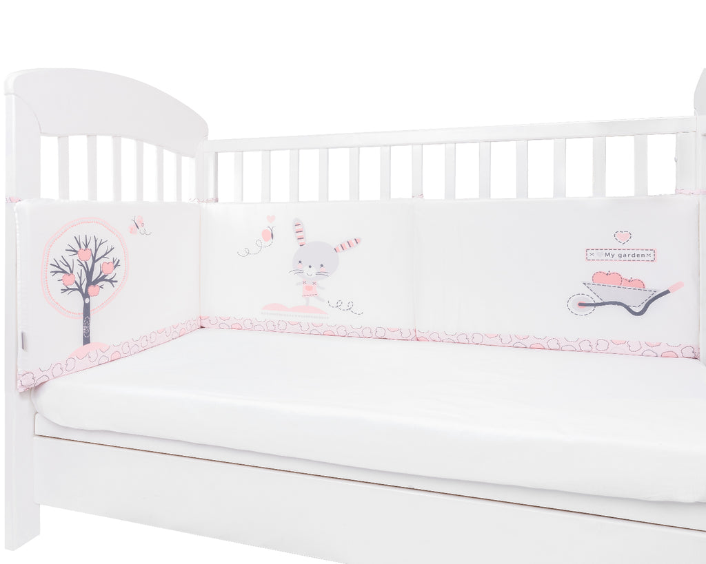 Обиколник с дунапрен Pink Bunny 210см by Kikkaboo