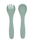 Сет вилица и лъжица Platinum Silicone Sage by Kikkaboo