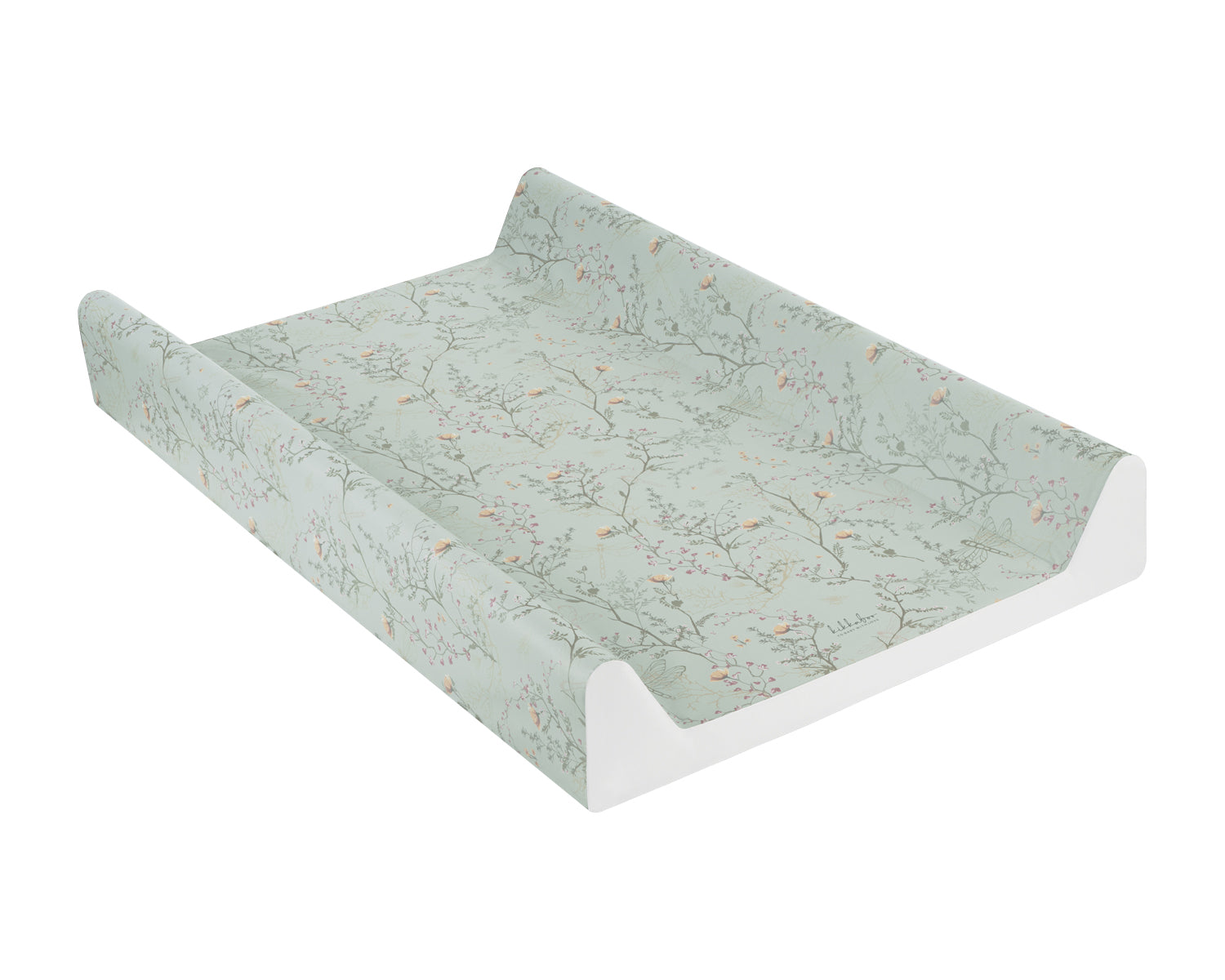 Твърда PVC подложка за повиване 50х80см Secret Garden Green by Kikkaboo