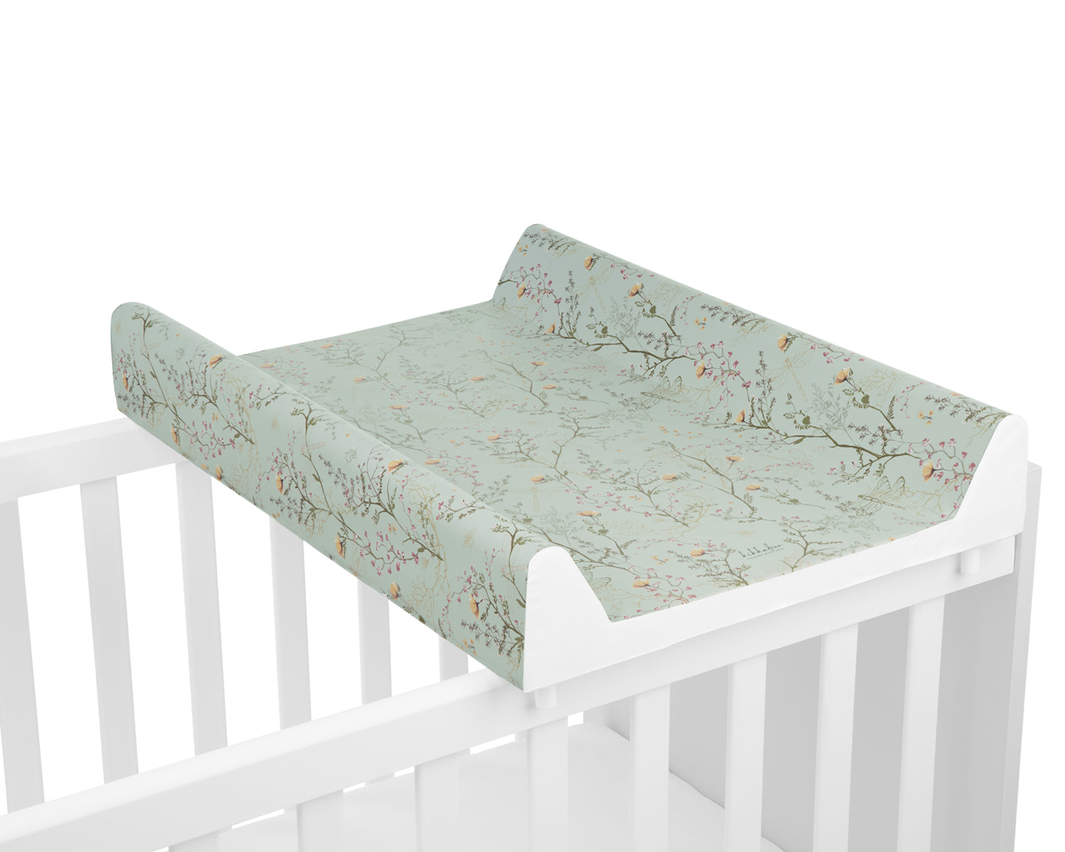 Твърда PVC подложка за повиване 50х80см Secret Garden Green by Kikkaboo