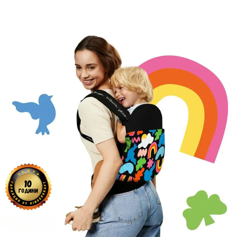 Kinderkraft HUGGY ергономична раница HAPPY SHAPES by KinderKraft