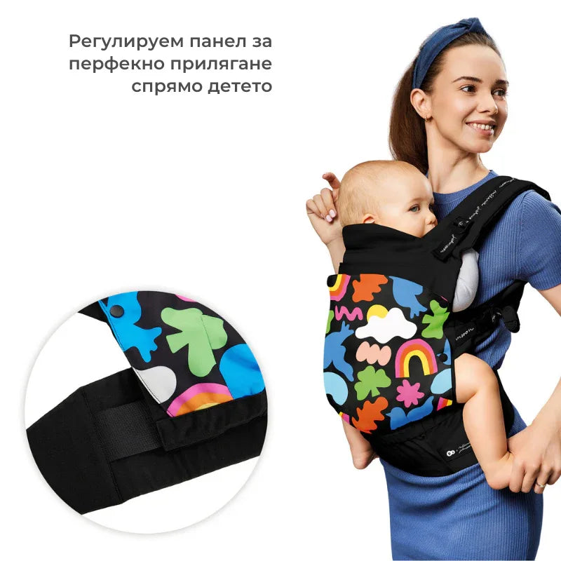 Kinderkraft HUGGY ергономична раница HAPPY SHAPES by KinderKraft