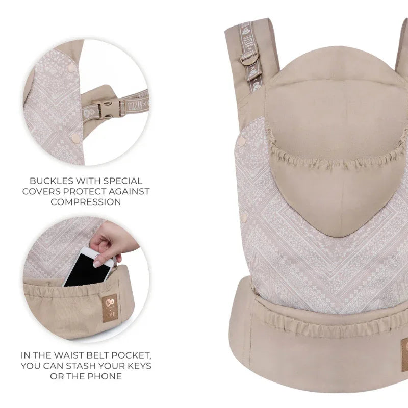 Kinderkraft HUGGY ергономична раница BIZUU dune whisper by KinderKraft