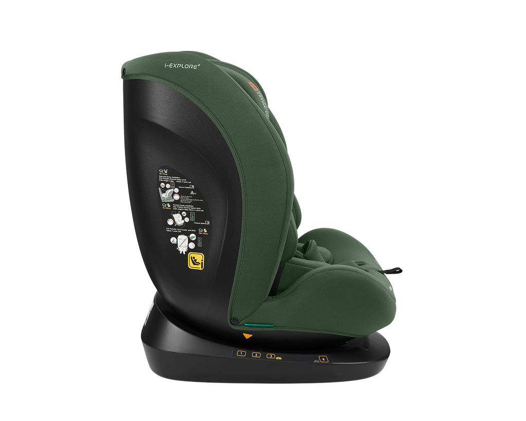 Стол за кола 40-150 см i-Explore 2 i-SIZE Army Green by Kikkaboo