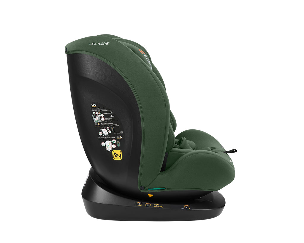 Стол за кола 40-150 см i-Explore 2 i-SIZE Army Green by Kikkaboo
