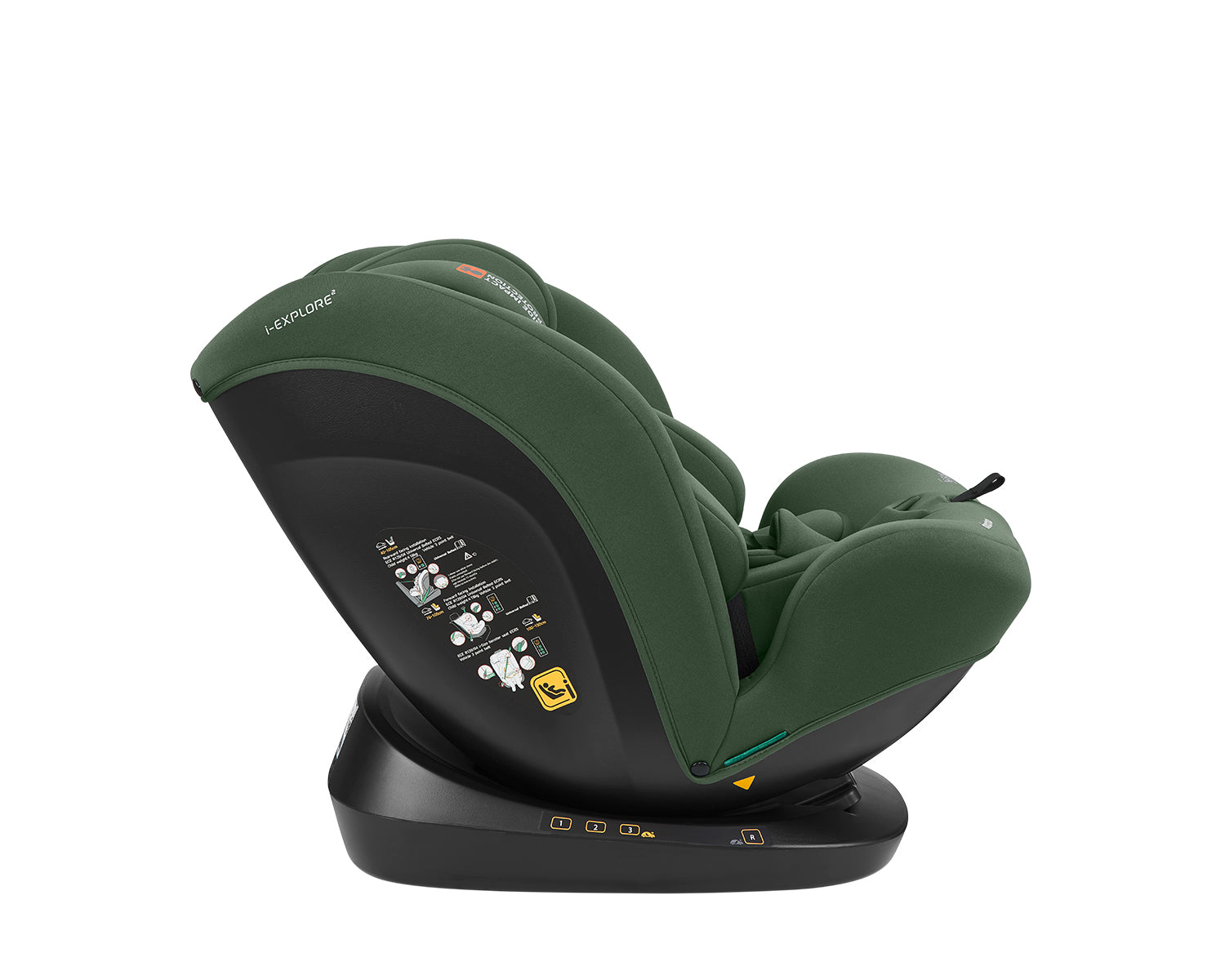 Стол за кола 40-150 см i-Explore 2 i-SIZE Army Green by Kikkaboo