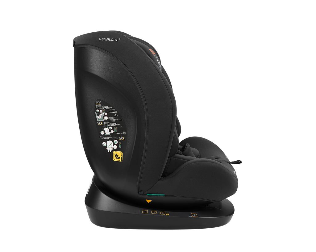 Стол за кола 40-150 см i-Explore 2 i-SIZE Black by Kikkaboo