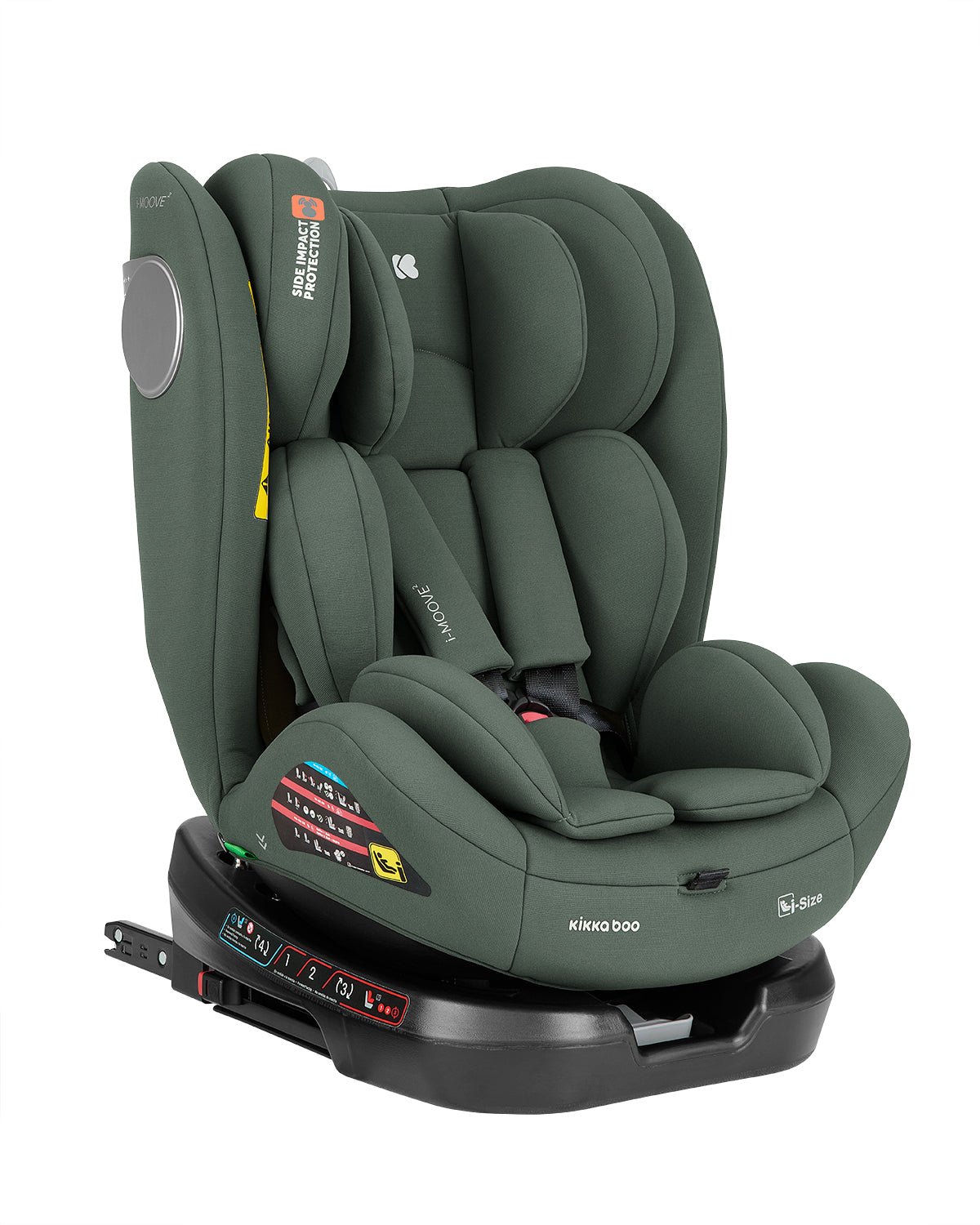 Стол за кола 40-150 см i-Moove 2 i-SIZE Army Green by Kikkaboo