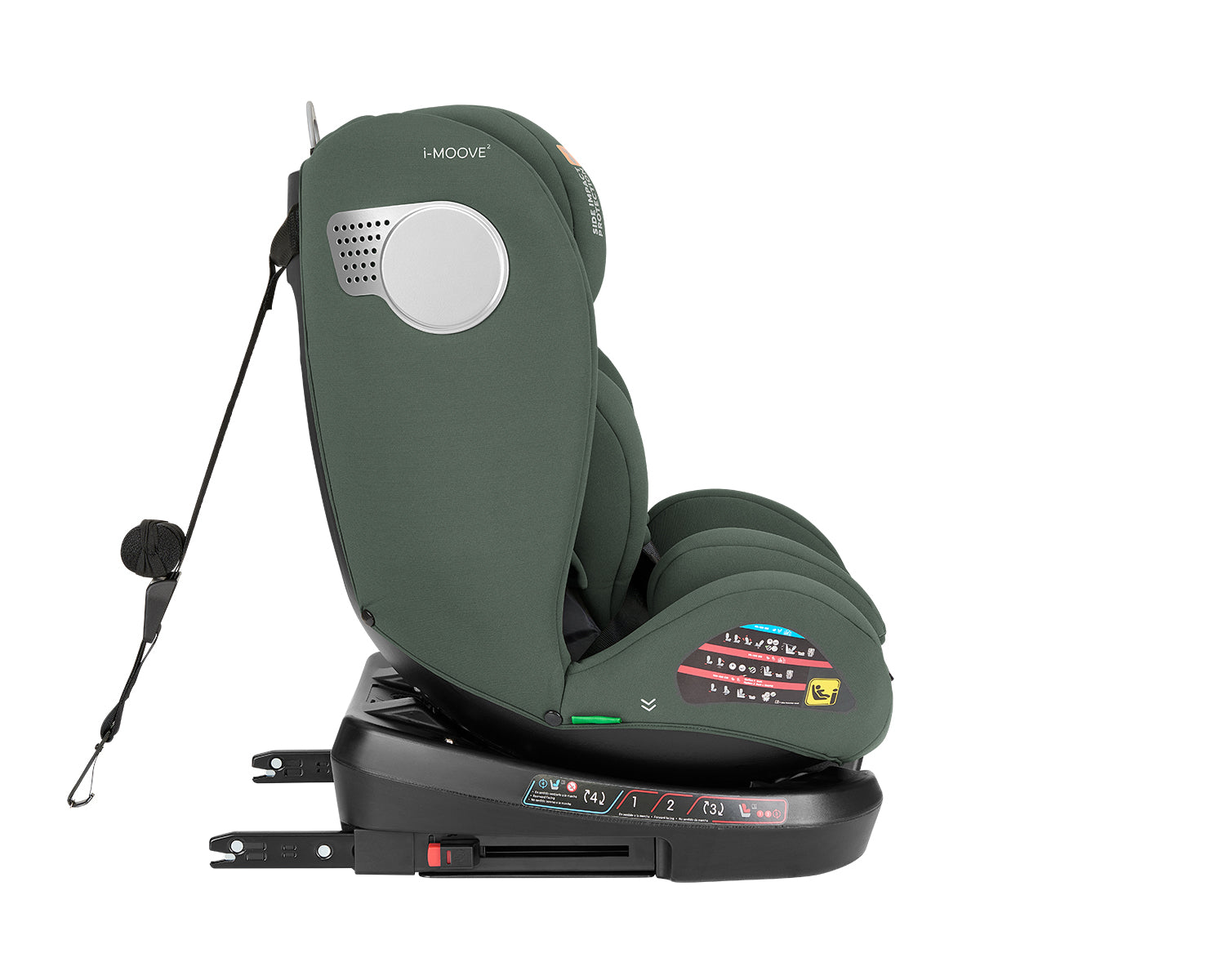 Стол за кола 40-150 см i-Moove 2 i-SIZE Army Green by Kikkaboo