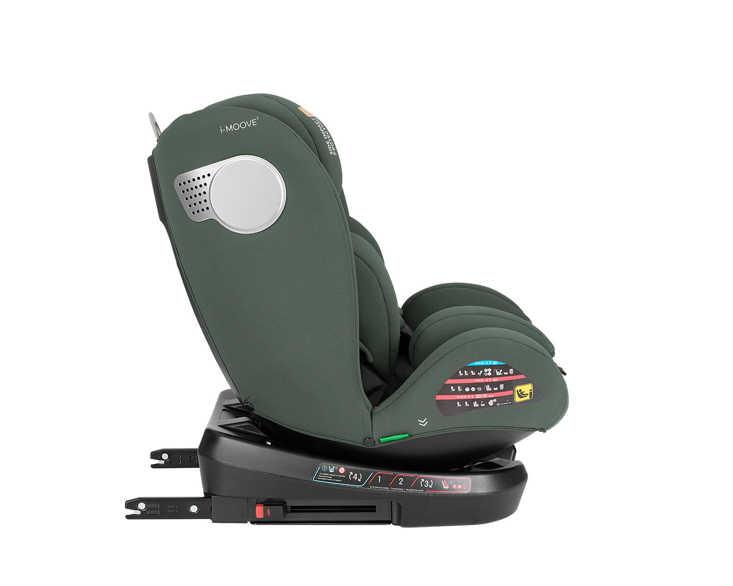 Стол за кола 40-150 см i-Moove 2 i-SIZE Army Green by Kikkaboo