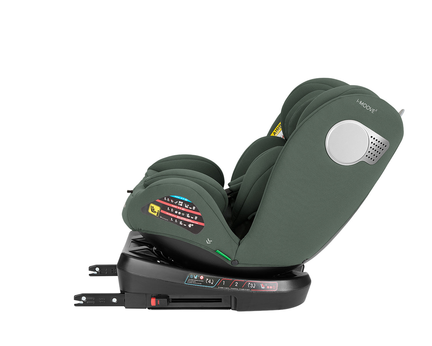 Стол за кола 40-150 см i-Moove 2 i-SIZE Army Green by Kikkaboo