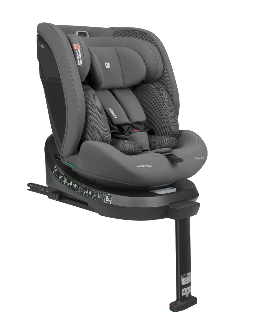 Стол за кола 40-150 см i-Orbit i-SIZE Dark Grey 2025 by Kikkaboo