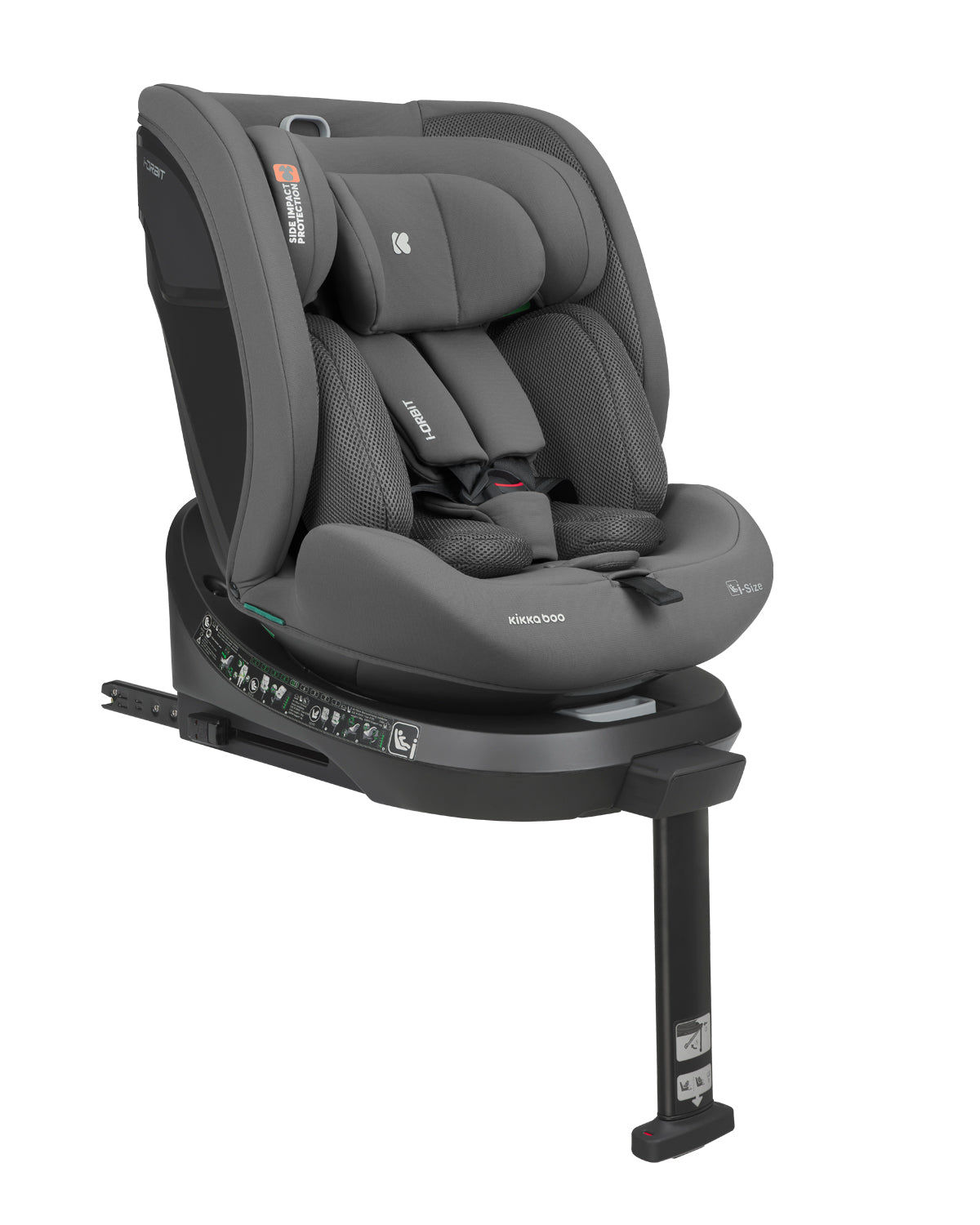 Стол за кола 40-150 см i-Orbit i-SIZE Dark Grey 2025 by Kikkaboo