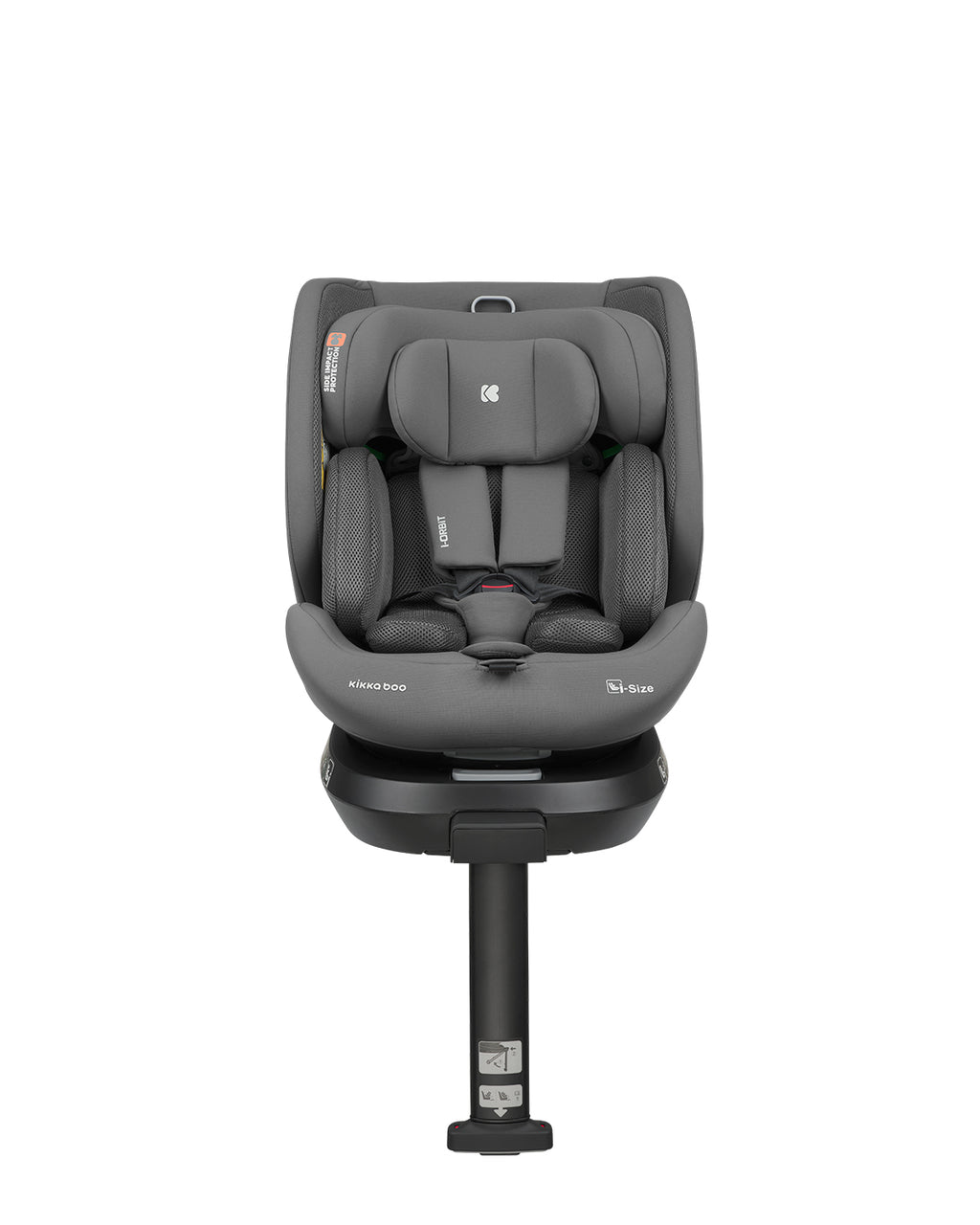 Стол за кола 40-150 см i-Orbit i-SIZE Dark Grey 2025 by Kikkaboo