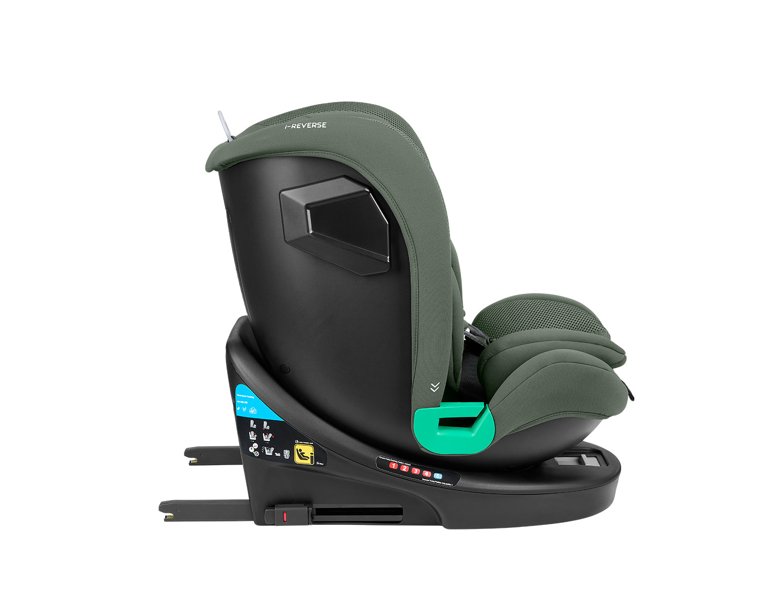Стол за кола 40-150 см i-Reverse i-SIZE Army Green by Kikkaboo