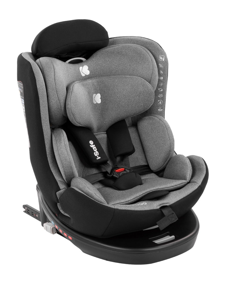 Стол за кола 40-150 см i-Safe i-SIZE Light Grey by Kikkaboo