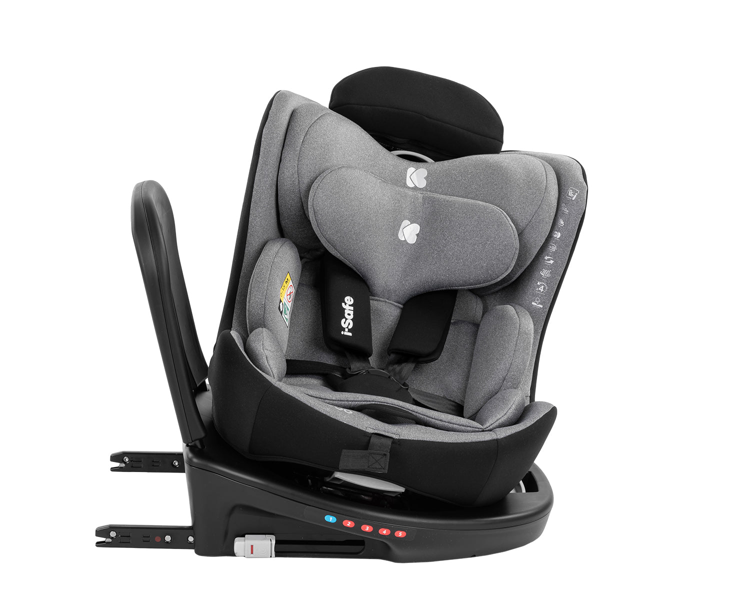 Стол за кола 40-150 см i-Safe i-SIZE Light Grey by Kikkaboo