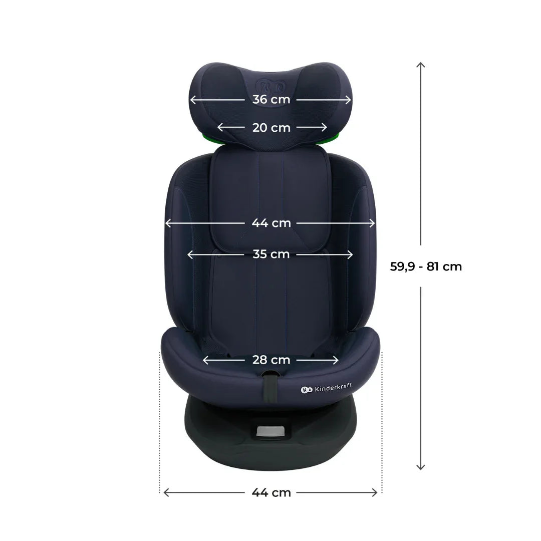 Kinderkraft I-Grow 2 PLUS столче за кола 40-150 cm NAVY by KinderKraft