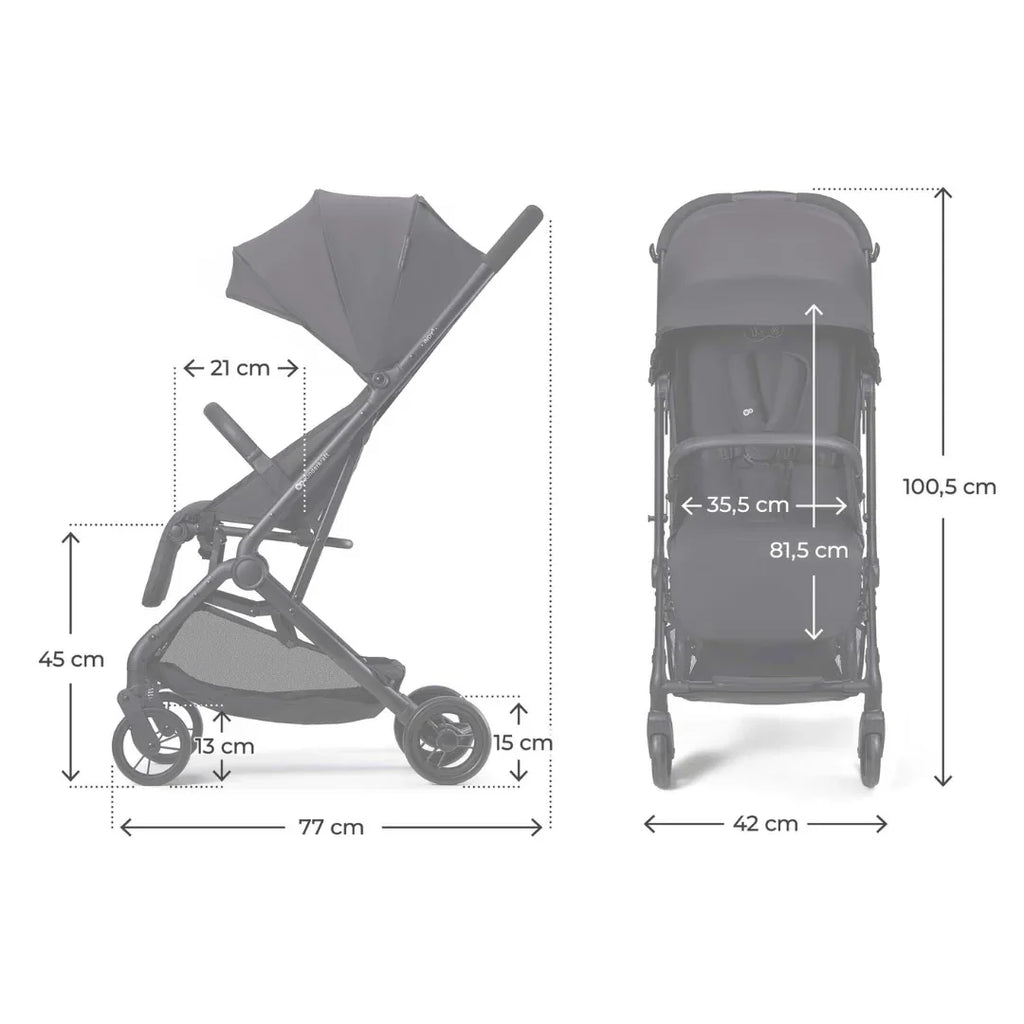 Kinderkraft INDY 3 бебешка количка COAL BLACK by KinderKraft