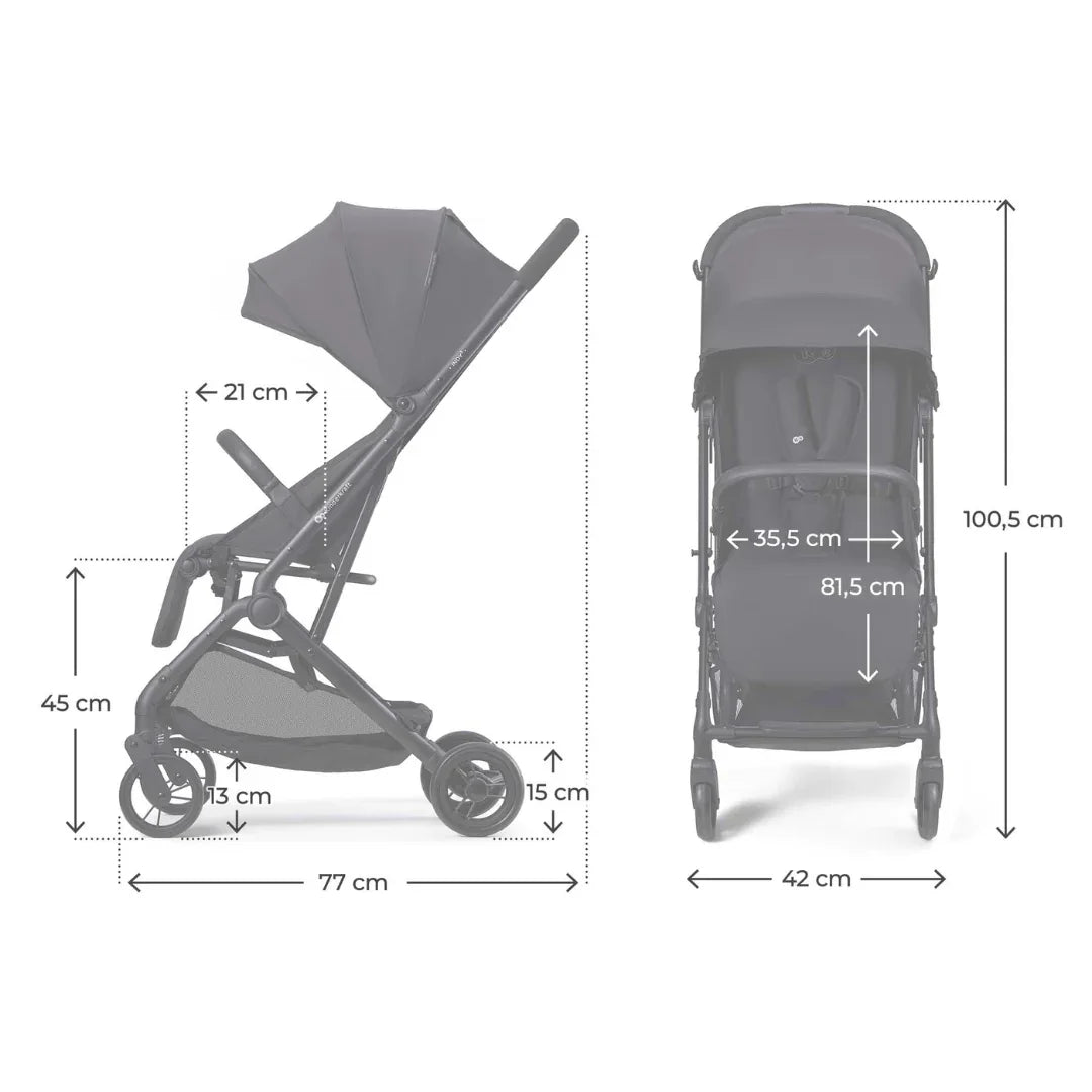 Kinderkraft INDY 3 бебешка количка COAL BLACK by KinderKraft